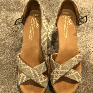 Toms wedge sandals - sz 6.5
